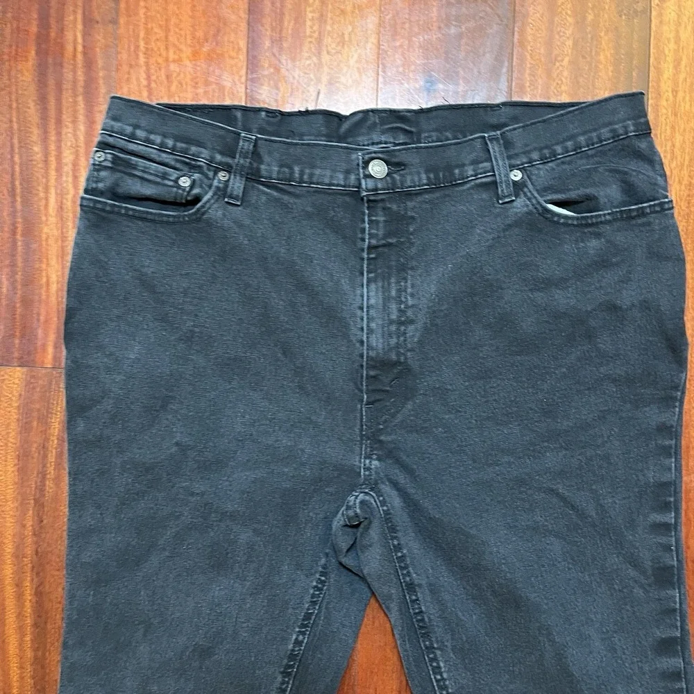 Levis Jeans Mens 40x25 541 Black Athletic Taper Denim Stretch Grunge 18181-0771